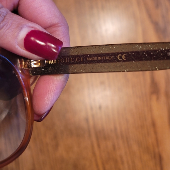 NWOT Gucci Brown Green Red Web Gold Medium Large Frame Sunglasses Glasses - Picture 5 of 10